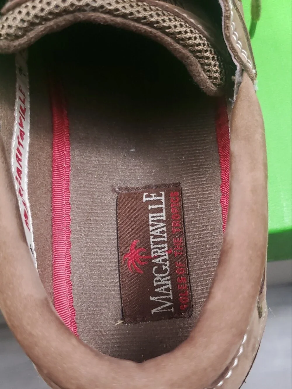 Margaritaville Diamond Head Leather Boat Shoes Men’s 8.5 Brown MG8001C